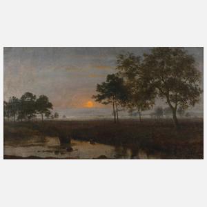 Isidore Meyers, attr., Abend im Moor