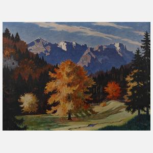 Dr. phil. Gottfried Niemann, Blick zur Alpspitze und zum Waxenstein