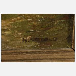 Heinz Petzold, Harzlandschaft mit Brocken