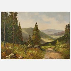 Heinz Petzold, Harzlandschaft mit Brocken