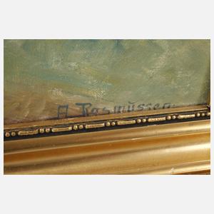 A. Rasmussen, Weite Wiesenlandschaft mit Baum