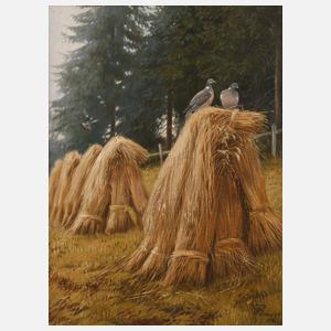 Oswald Römer, Strohpuppen mit Taubenpaar