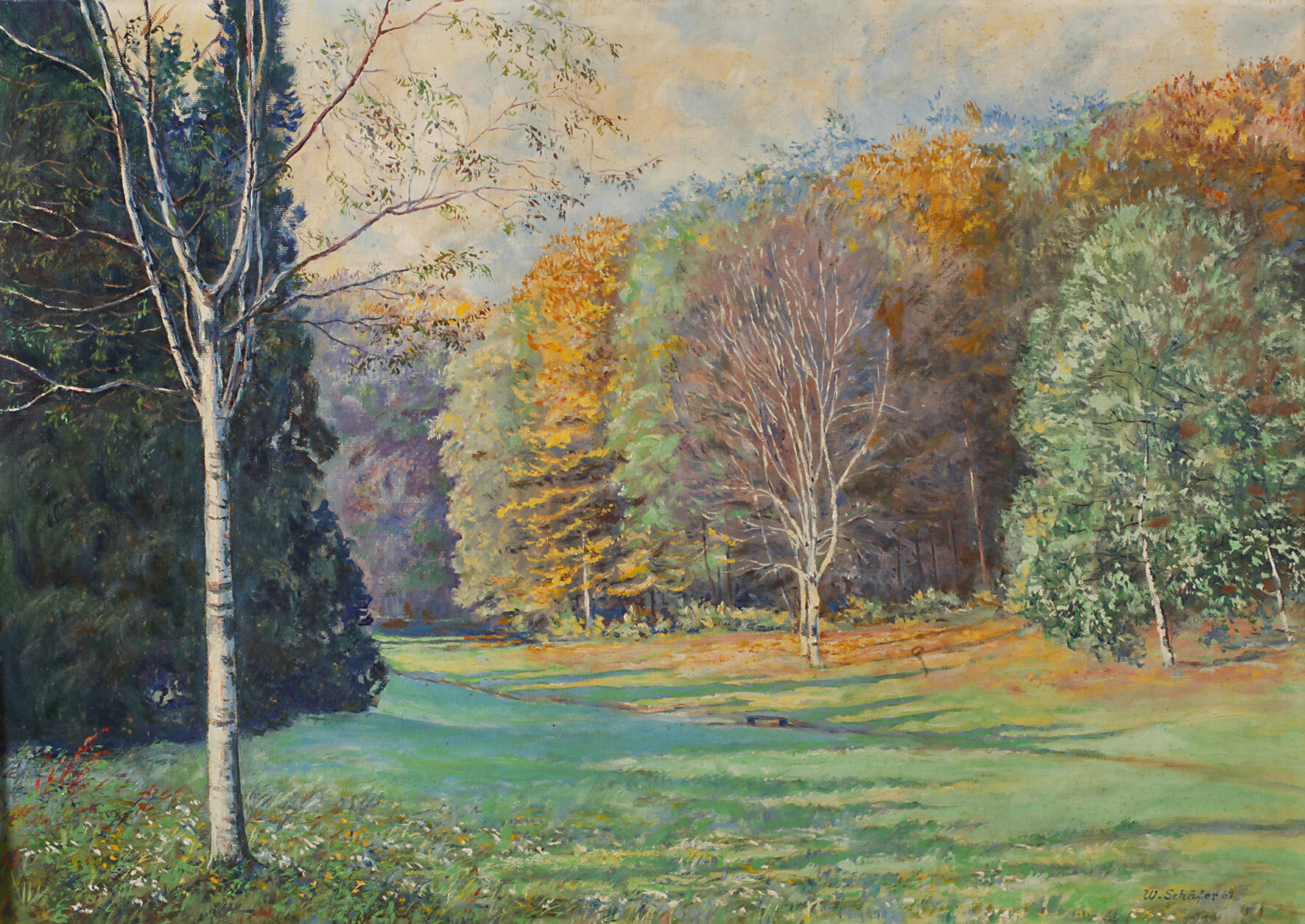 W. Schäfer, Spätsommerliche Waldlichtung