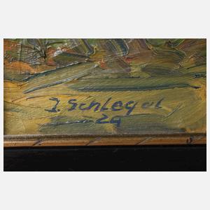 J. Schlegel, herbstliche Gebirgslandschaft