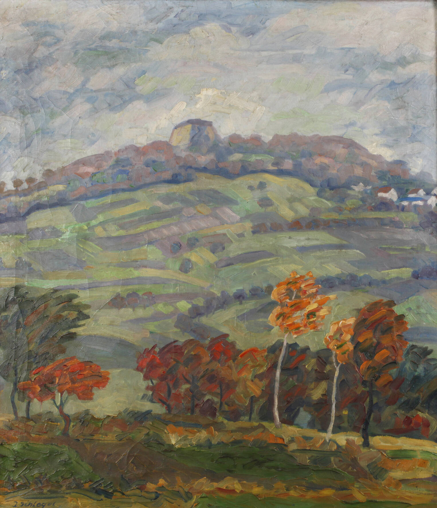 J. Schlegel, herbstliche Gebirgslandschaft