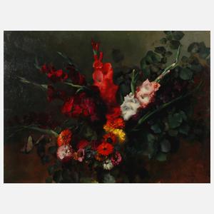 Hans Strobl, Gladiolen und Zinnien