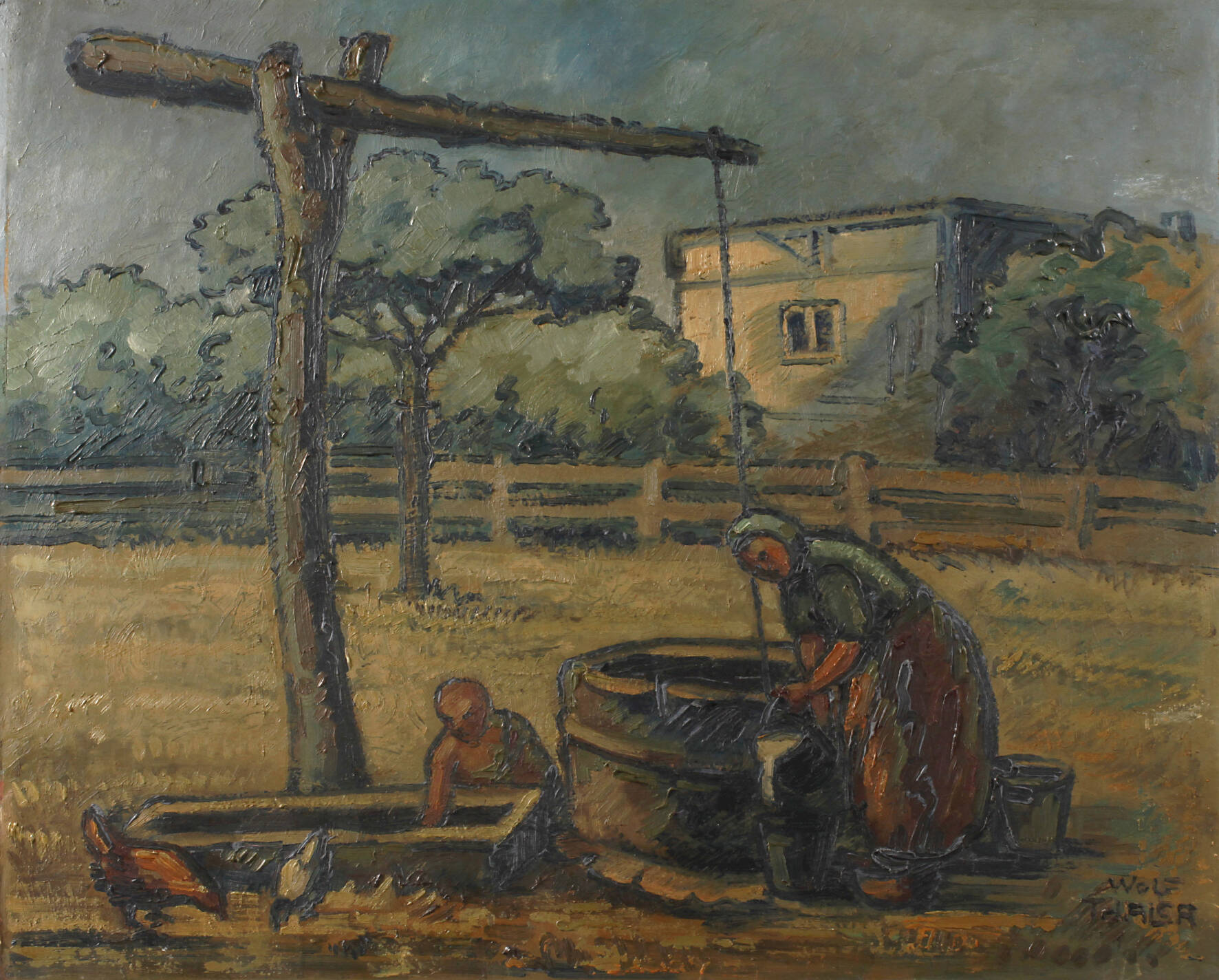 Wolf Thaler, "Am Ziehbrunnen"