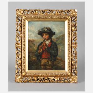 Alfred Thielemann, attr., Knabe mit Flöte