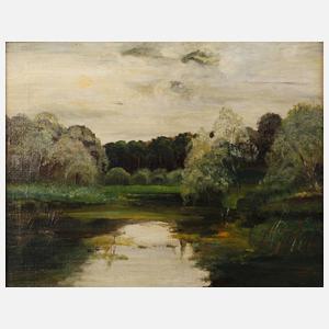 Sommerlandschaft mit Weiher