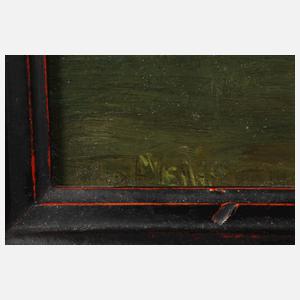 Landschaft mit Mondsichel