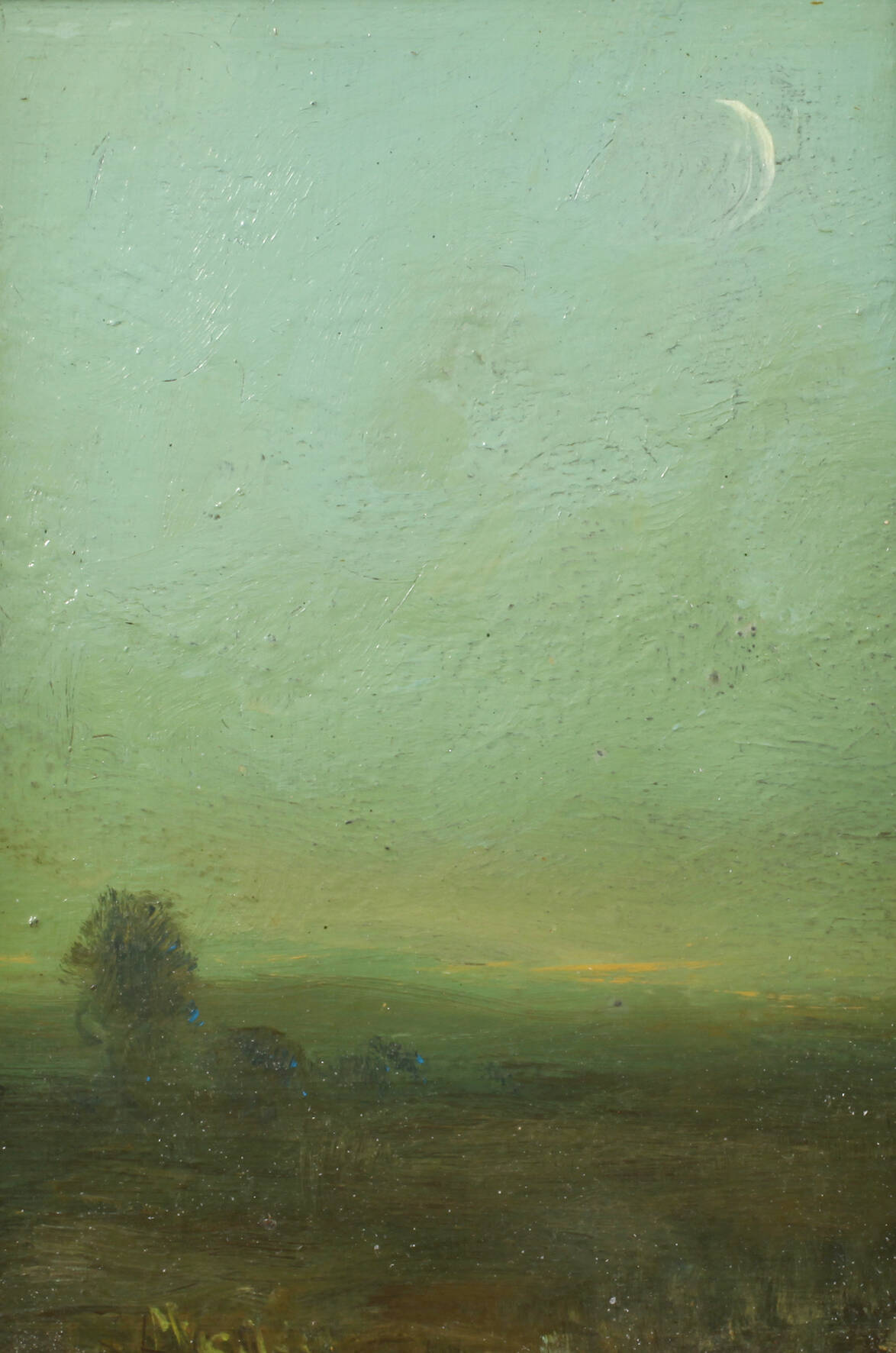 Landschaft mit Mondsichel