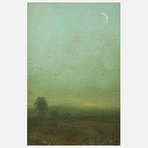 Landschaft mit Mondsichel