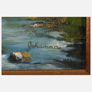 Bach in Alpenlandschaft