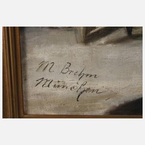 M. Brehm, Tafelstillleben mit Kupferkanne