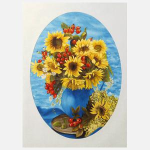 Hagebutten und Sonnenblumen