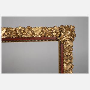 Goldstuckrahmen mit Veilchendekor um 1900