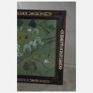 Ebonisierter Rahmen mit Beinintarsie