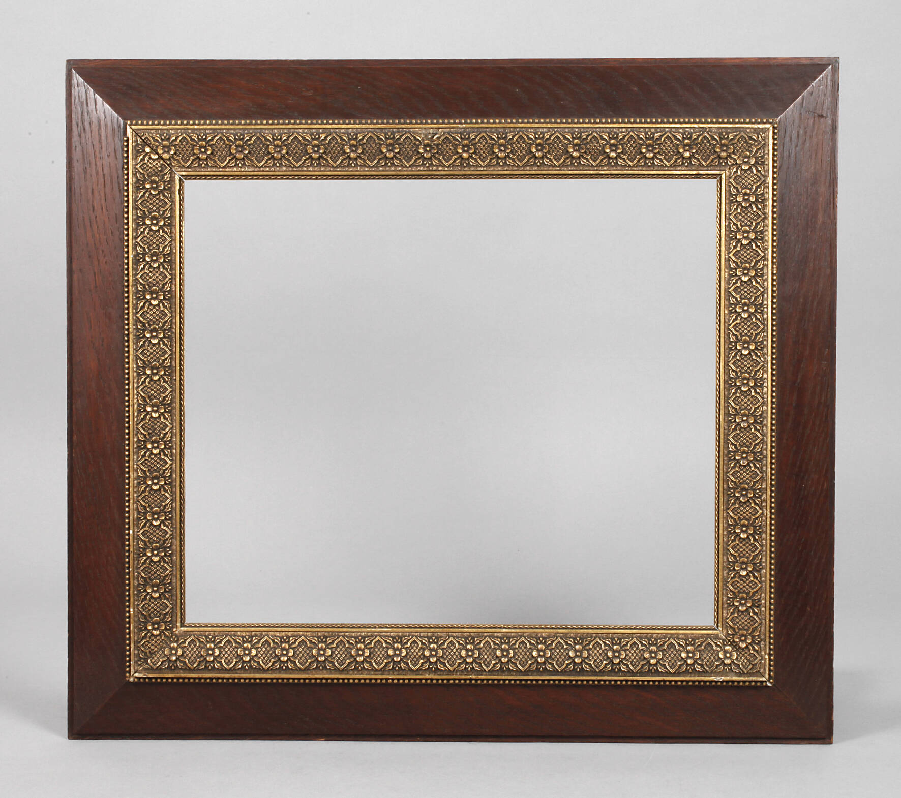 Eichenleiste mit Goldkante um 1920