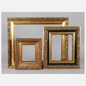 Drei Goldstuckleisten um 1920