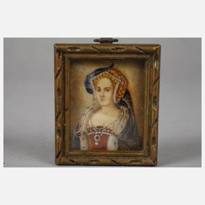 Zwei Elfenbeinminiaturen