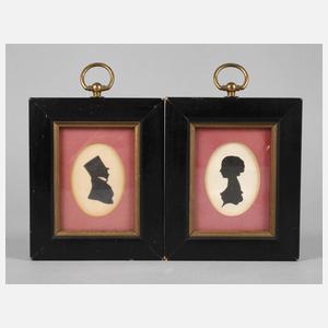 Zwei biedermeierliche Schattenrisse