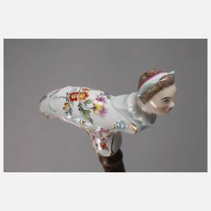 Spazierstock Porzellan