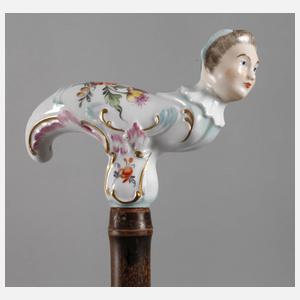 Spazierstock Porzellan