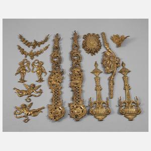 Konvolut Zierbeschläge Bronze