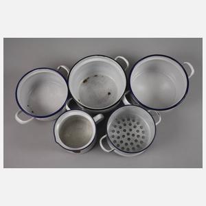 Konvolut Emailgeschirr