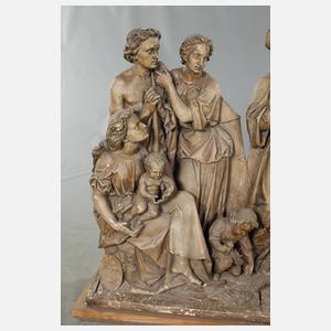 Große geschnitzte Figurengruppe Josef Beyrer