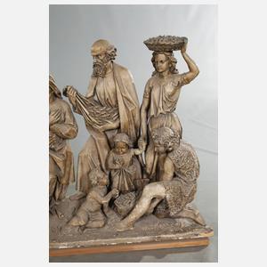 Große geschnitzte Figurengruppe Josef Beyrer