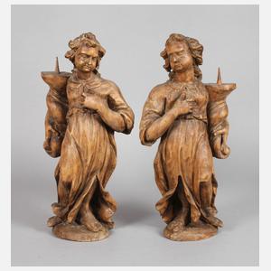 Paar barocke Leuchterengel