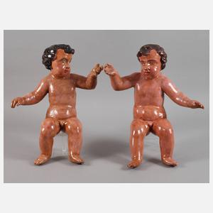 Paar barocke Schwebeengel