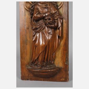 Paar frühbarocke Reliefschnitzereien