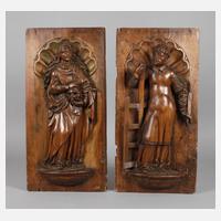 Paar frühbarocke Reliefschnitzereien111