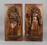 Paar frühbarocke Reliefschnitzereien