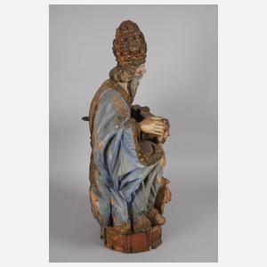 Große geschnitzte Heiligenplastik