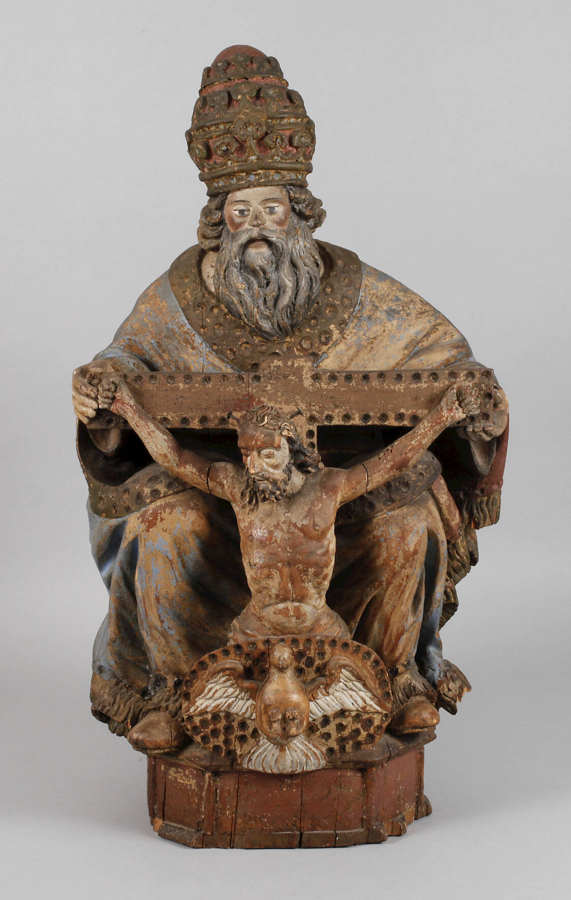 Große geschnitzte Heiligenplastik