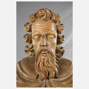 Große geschnitzte Heiligenfigur