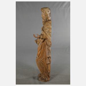Große geschnitzte Heiligenfigur