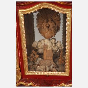 Schaukasten mit Klosterarbeit