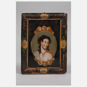 Vier volkstümliche Hinterglasbilder