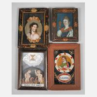 Vier volkstümliche Hinterglasbilder111