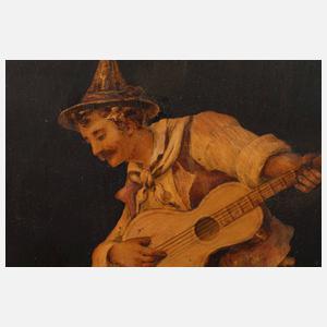 Paar Intarsienbilder