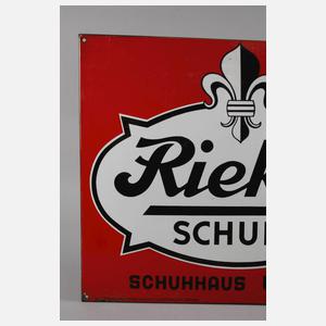 Blechschild Rieker Schuhe