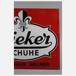 Blechschild Rieker Schuhe