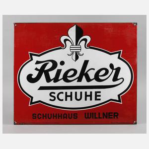 Blechschild Rieker Schuhe