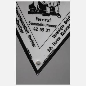 Kleine Emailplakette