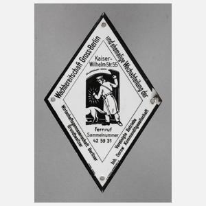 Kleine Emailplakette