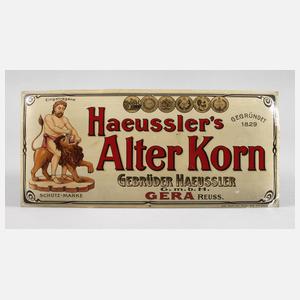 Blechschild Gebr. Haeussler Gera